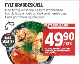 Meny FYLT KRABBESKJELL tilbud
