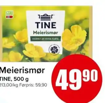 Eurospar Meierismør TINE, 500 g tilbud