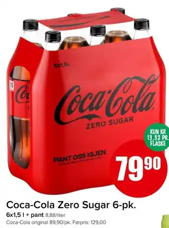Eurospar Coca-Cola Zero Sugar 6-pk. tilbud