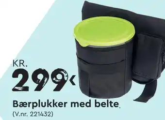 Bærplukker med belte.