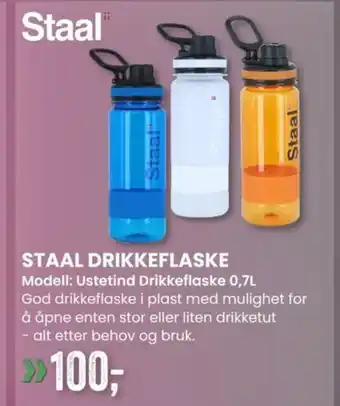 Sport Outlet STAAL DRIKKEFLASKE tilbud