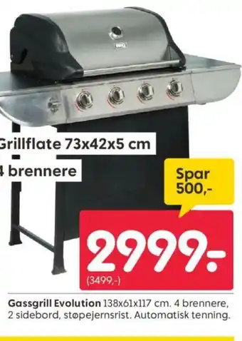 Rusta Gassgrill Evolution tilbud