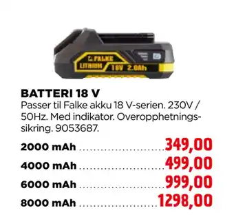 jem & fix BATTERI 18 V tilbud