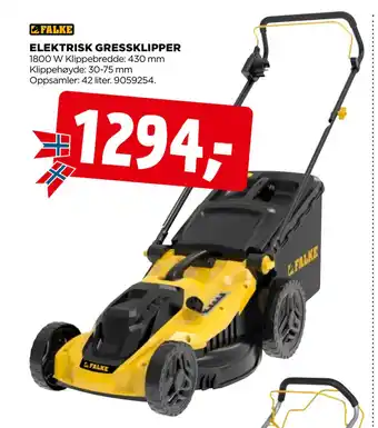 jem & fix ELEKTRISK GRESSKLIPPER tilbud