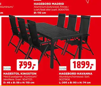 jem & fix HAGEBORD HAVANNA tilbud