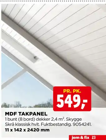 jem & fix MDF TAKPANEL tilbud