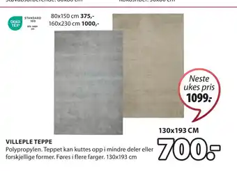 JYSK VILLEPLE TEPPE tilbud