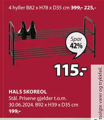 JYSK HALS SKOREOL tilbud