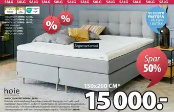 JYSK HØIE C250 KONTINENTALSENG tilbud