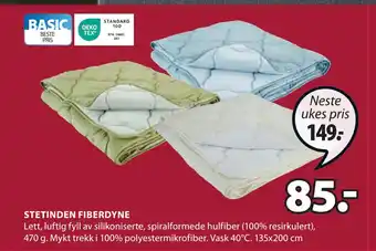 JYSK STETINDEN FIBERDYNE tilbud