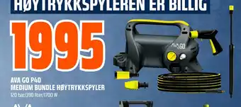 Obs Bygg AVA GO P40 MEDIUM BUNDLE HØYTRYKKSPYLER tilbud