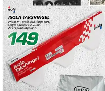Coop Byggmix ISOLA TAKSHINGEL tilbud