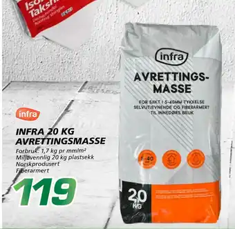 Coop Byggmix INFRA 20 KG AVRETTINGSMASSE tilbud