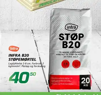 Coop Byggmix INFRA B20 STØPEMØRTEL tilbud
