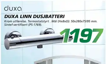 Coop Byggmix DUXA LINN DUSJBATTERI tilbud