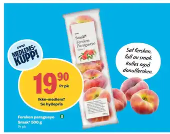 Coop Obs Fersken paraguayo Smak* 500 g tilbud
