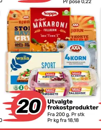Matkroken Utvalgte frokostprodukter tilbud