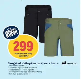 Coop Obs Skogstad Kvitnyken turshorts herre tilbud