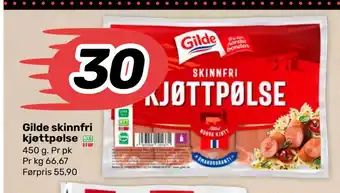 Matkroken Gilde skinnfri kjøttpølse tilbud