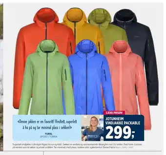 Sport 1 JOTUNHEIM VINDJAKKE PACKABLE tilbud
