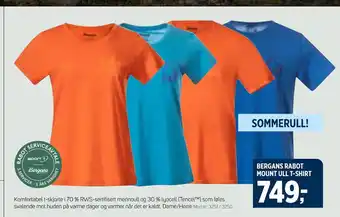 Sport 1 BERGANS RABOT MOUNT ULL T-SHIRT tilbud