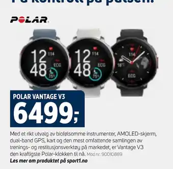Sport 1 POLAR VANTAGE V3 tilbud