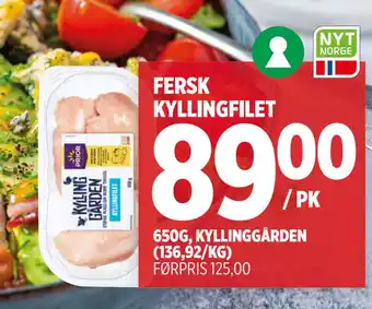 Meny FERSK KYLLINGFILET tilbud