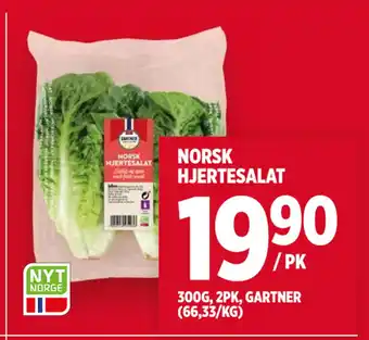 Meny NORSK HJERTESALAT tilbud