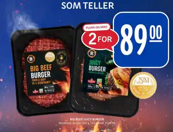 Rema 1000 BIG BEEF/JUICY BURGER tilbud