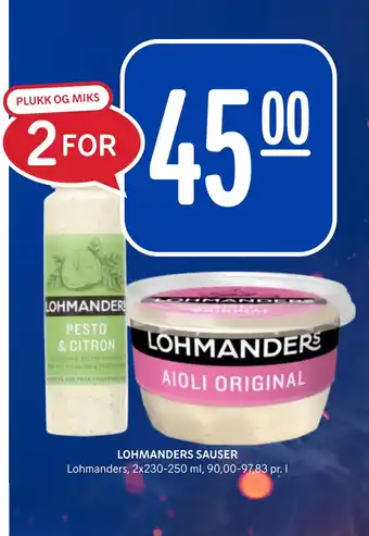 Rema 1000 LOHMANDERS SAUSER tilbud