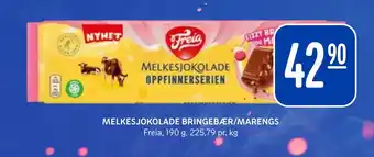 Rema 1000 MELKESJOKOLADE BRINGEBÆR/MARENGS tilbud