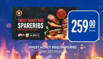 Rema 1000 SWEET HONEY BBQ SPARERIBS tilbud