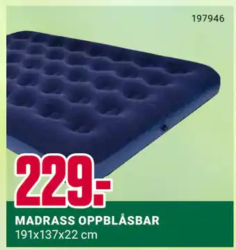 Europris MADRASS OPPBLÅSBAR tilbud