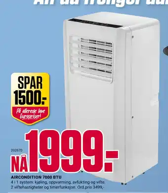 Europris AIRCONDITION 7000 BTU tilbud