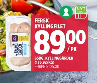 Meny FERSK KYLLINGFILET tilbud
