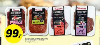 Bunnpris Svin Grillfilet Chipotle, Korean BBQ, Storfe Entrecôte og Ytrefilet tilbud