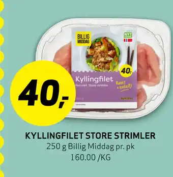 Bunnpris KYLLINGFILET STORE STRIMLER tilbud
