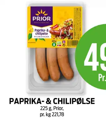 Kiwi PAPRIKA- & CHILIPØLSE tilbud
