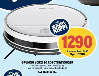 Coop Extra GRUNDIG VCR2330 ROBOTSTØVSUGER tilbud