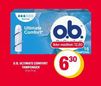Coop Extra O.B. ULTIMATE COMFORT TAMPONGER tilbud
