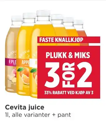 Meny Cevita juice tilbud