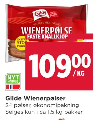 Meny Gilde Wienerpølser tilbud