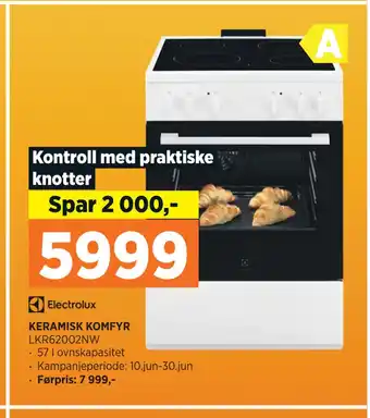 POWER KERAMISK KOMFYR tilbud