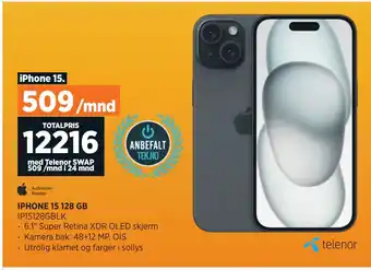 POWER IPHONE 15 128 GB tilbud