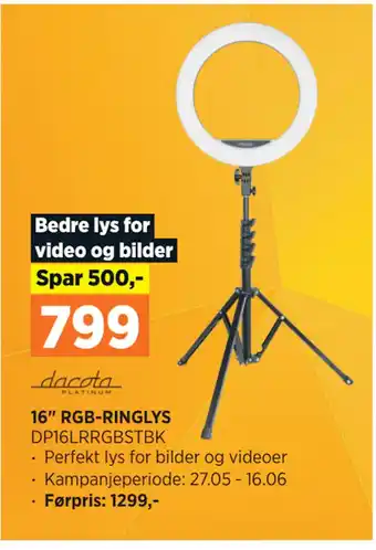 POWER 16 RGB-RINGLYS tilbud