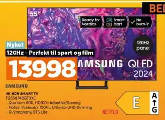 POWER SAMSUNG 4K HDR SMART TV TQ55Q74DBTXXC tilbud