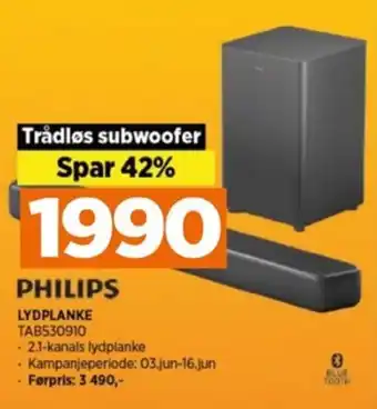 POWER LYDPLANKE TAB530910 tilbud