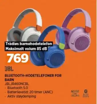 POWER BLUETOOTH-HODETELEFONER FOR BARN JBLJR460NCBL tilbud