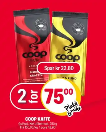 Coop Extra Mild & rund kaffe formalet tilbud