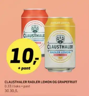 Bunnpris Clausthaler radler lemon tilbud
